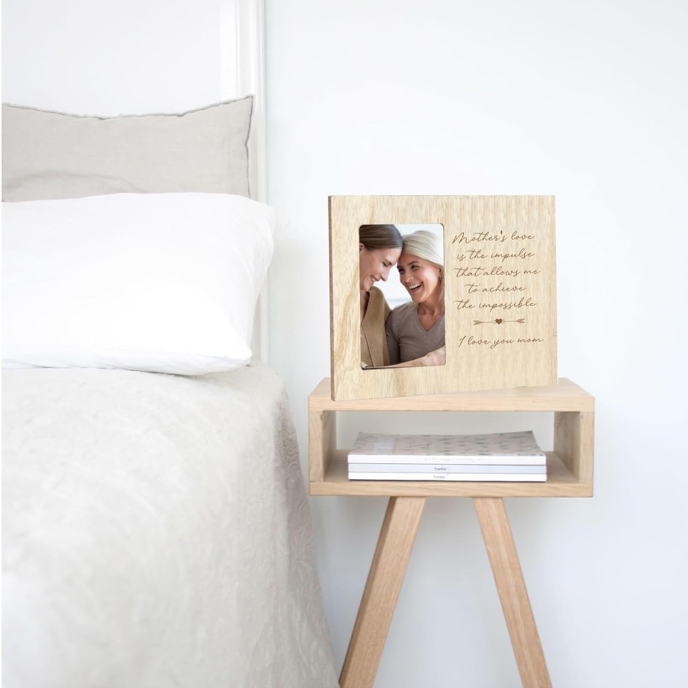 Wooden Rustic Vintage Photo Frame Personalized For Mom Gift For Moms - Picture 3 of 8